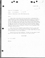 Correspondence, W.O. Roberts to F.W. Roecker re: protecting Table Mountain site