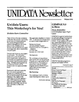 UNIDATA Newsletter Winter 1991