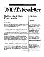 UNIDATA Newsletter Spring 1993