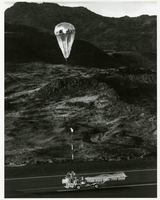 Photograph, releasing payload on Ascension Island