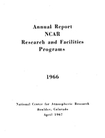 1966 Annual Report NCAR Research and Facilities Programs