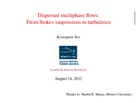 Dispersed multiphase flows: From Stokes dispersion to turbulence