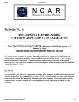 RAF Bulletin 4: The NSF/NCAR Electra (N308D): Overview and summary of capabilities (updated 2002)