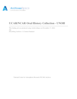 UCAR/NCAR Oral History Collection 