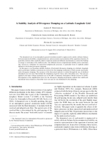 A stability analysis of divergence damping on a latitude-longitude grid