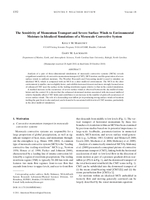 The sensitivity of momentum transport and severe surface winds to environmental moisture in idealized simulations of a mesoscale convective system