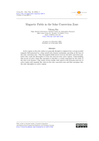 Magnetic fields in the solar convection zone (Original version)