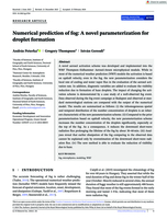 Numerical prediction of fog: A novel parameterization for droplet formation