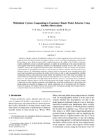 Midlatitude cyclone compositing to constrain climate model behavior using satellite observations