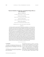 Numerical simulation of cloud-clear air interfacial mixing: Effects on cloud microphysics