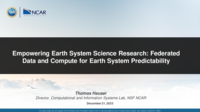 Empowering earth system science research: Federated data and compute for Earth system predictability