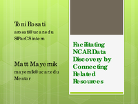Facilitating NCAR data discovery by connecting related resources